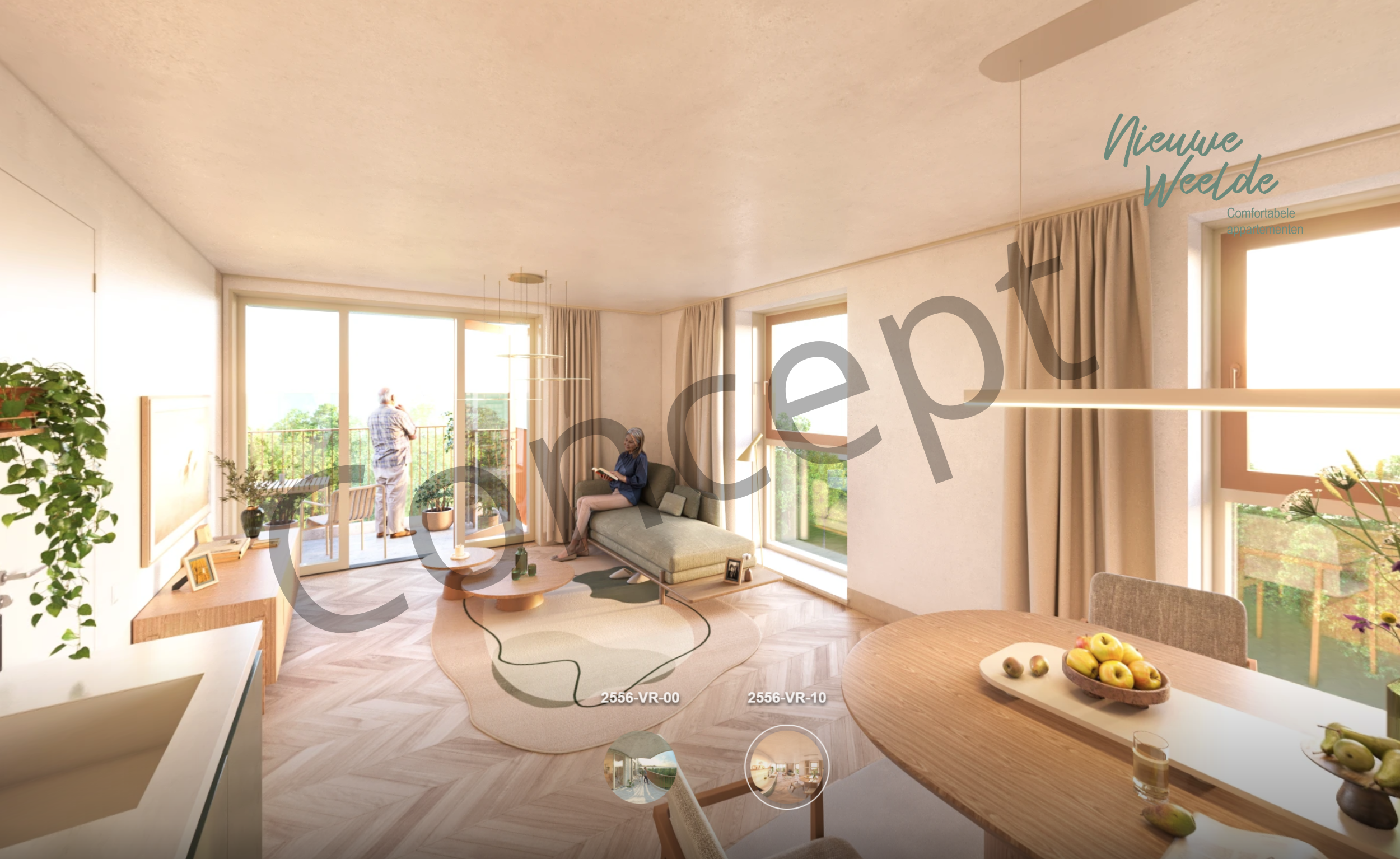 Binnen en buiten kijken bij woningtype B!